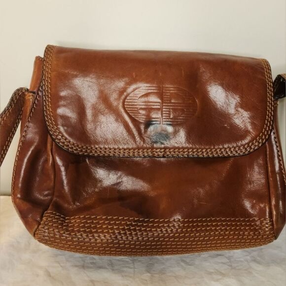 Engs Burg VTG 70s leather shoulder purse - Picture 6 of 15